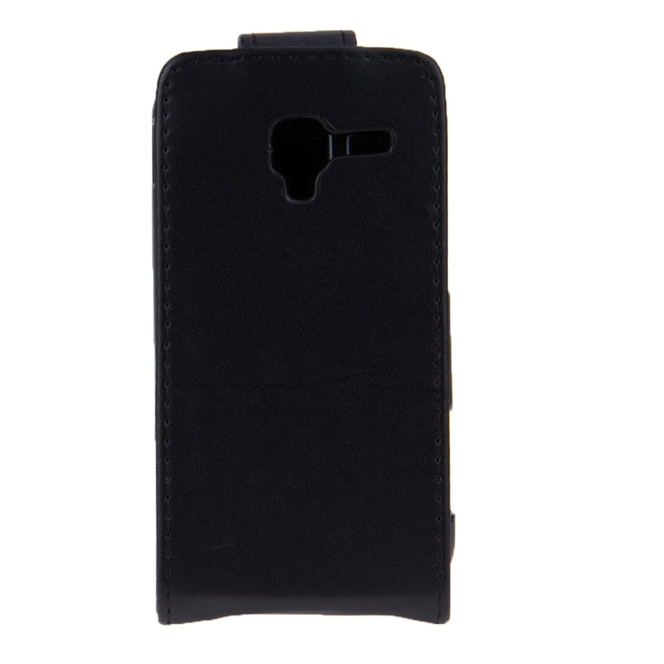 Microscopic Gravel Texture Vertical Flip Leather Case for Galaxy Ace 2 / i8160(Black)