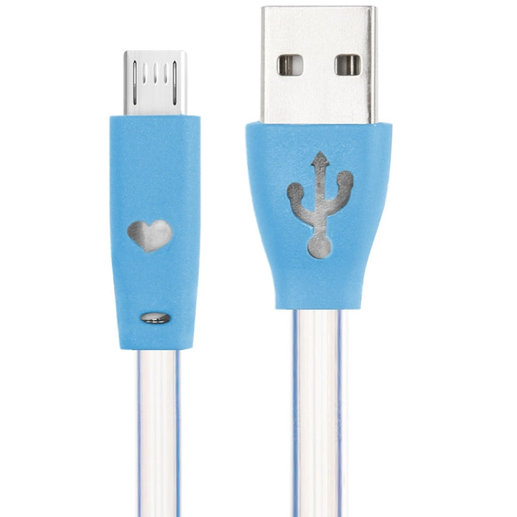 7-colors Luminescence Micro 5 Pin USB Charge / Data Transfer Cable with Smile Face, Suitable for Galaxy S6 / S IV / i9500 / i9200 / i9300