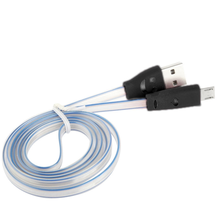 7-colors Luminescence Micro 5 Pin USB Charge / Data Transfer Cable with Smile Face, Suitable for Galaxy S6 / S IV / i9500 / i9200 / i9300