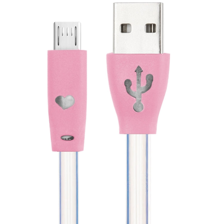 7-colors Luminescence Micro 5 Pin USB Charge / Data Transfer Cable with Smile Face, Suitable for Galaxy S6 / S IV / i9500 / i9200 / i9300