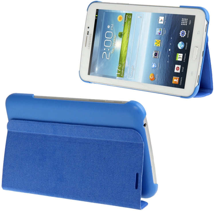 3-folding Leather Case with Holder for Galaxy Tab 3 (7.0) / P3200 / P3210,