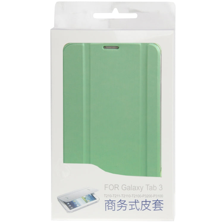 3-folding Leather Case with Holder for Galaxy Tab 3 (7.0) / P3200 / P3210,