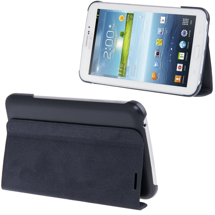 3-folding Leather Case with Holder for Galaxy Tab 3 (7.0) / P3200 / P3210,