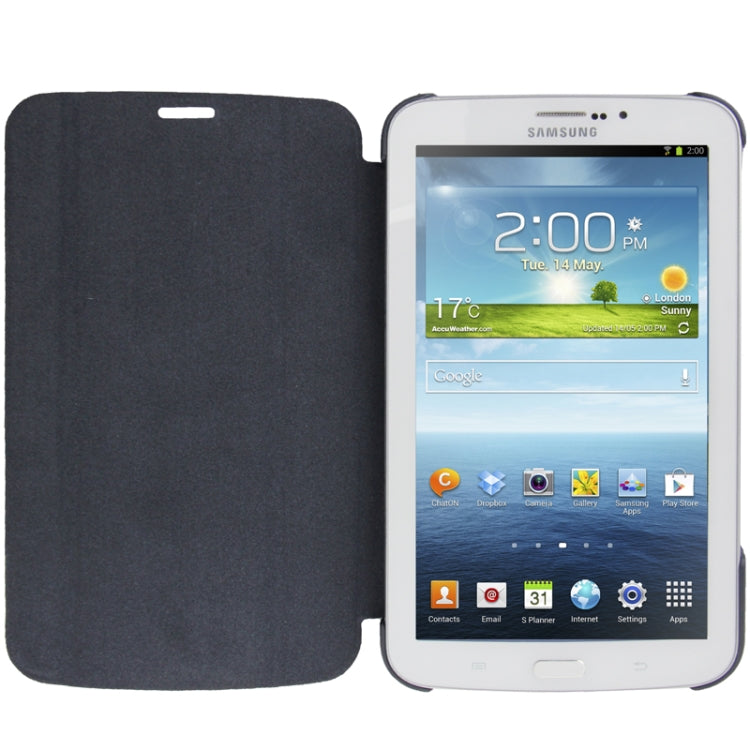 3-folding Leather Case with Holder for Galaxy Tab 3 (7.0) / P3200 / P3210,