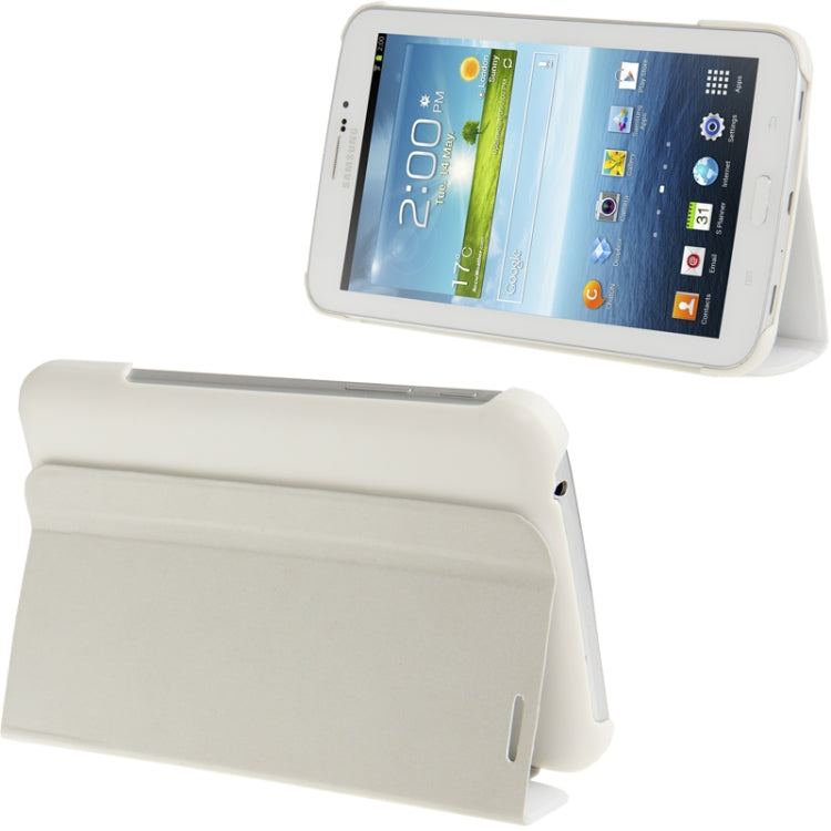 3-folding Leather Case with Holder for Galaxy Tab 3 (7.0) / P3200 / P3210,