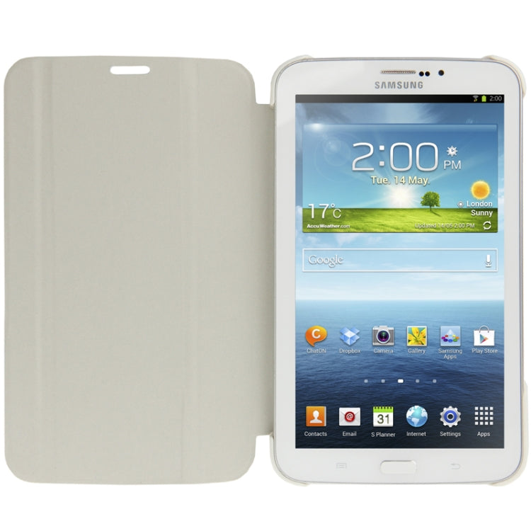 3-folding Leather Case with Holder for Galaxy Tab 3 (7.0) / P3200 / P3210,