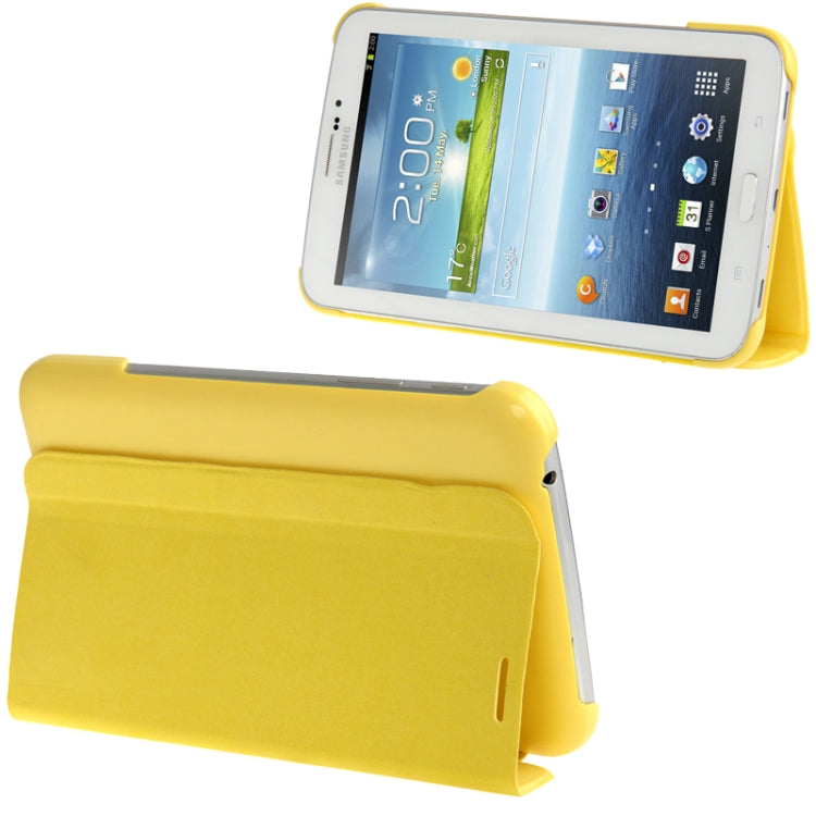 3-folding Leather Case with Holder for Galaxy Tab 3 (7.0) / P3200 / P3210,