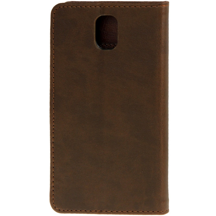 Crazy Horse Texture Leather Case with Credit Card Slots & Holder for Galaxy Note III