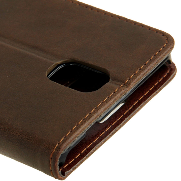 Crazy Horse Texture Leather Case with Credit Card Slots & Holder for Galaxy Note III