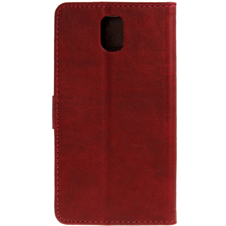 Crazy Horse Texture Leather Case with Credit Card Slots & Holder for Galaxy Note III