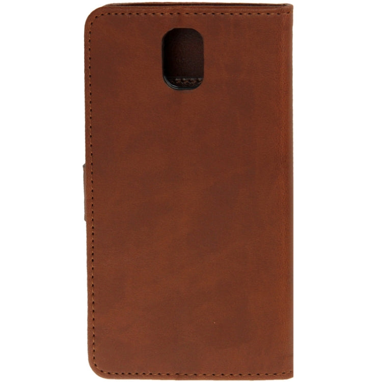 Crazy Horse Texture Leather Case with Credit Card Slots & Holder for Galaxy Note III