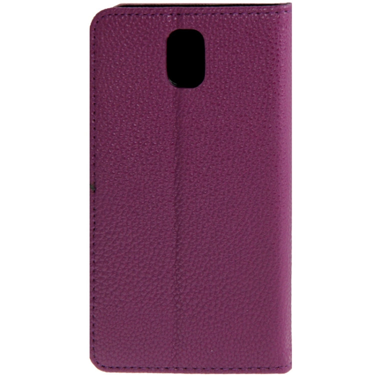 Litchi Texture Leather Case with Credit Card Slots & Holder for Galaxy Note III