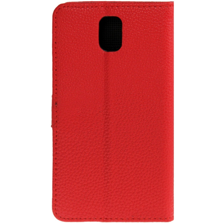 Litchi Texture Leather Case with Credit Card Slots & Holder for Galaxy Note III