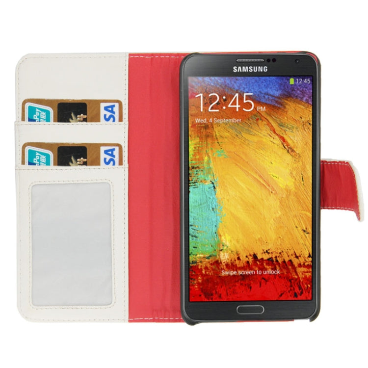 Litchi Texture Leather Case with Credit Card Slots & Holder for Galaxy Note III  / N9000