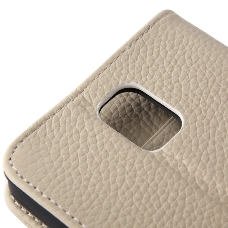 Ultra Clear Litchi Texture Genuine Leather Case with Credit Card Slots & Holder for Galaxy Note III