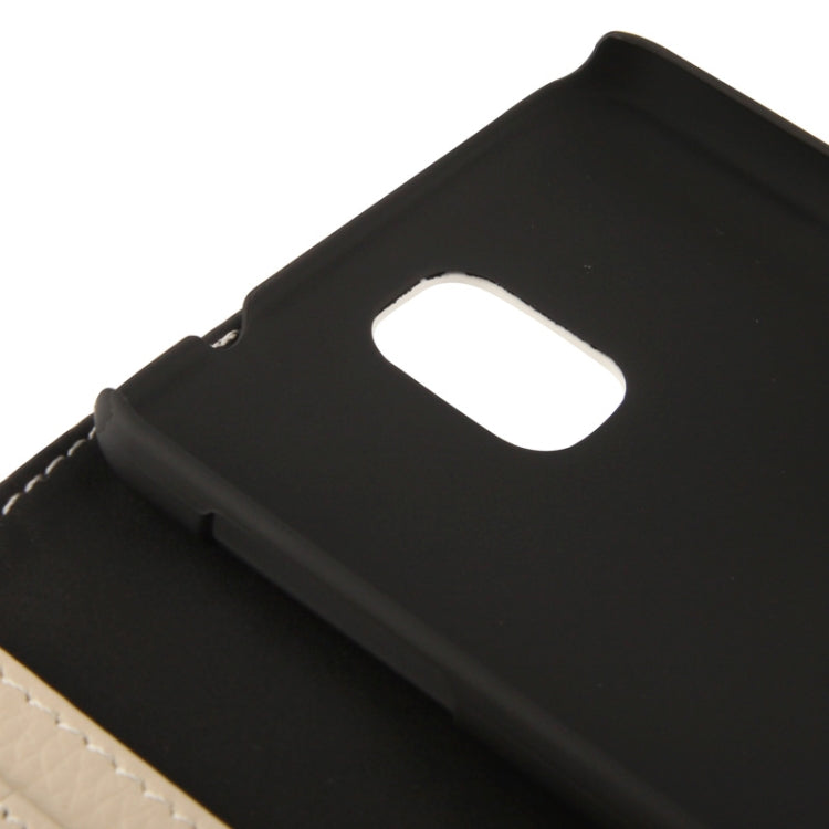 Ultra Clear Litchi Texture Genuine Leather Case with Credit Card Slots & Holder for Galaxy Note III