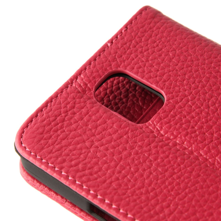 Ultra Clear Litchi Texture Genuine Leather Case with Credit Card Slots & Holder for Galaxy Note III