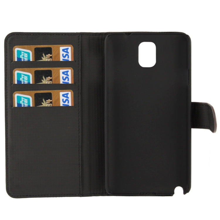 Attractive Scrub Surface Leather Case with Credit Card Slots & Holder for Galaxy Note III  / N9000
