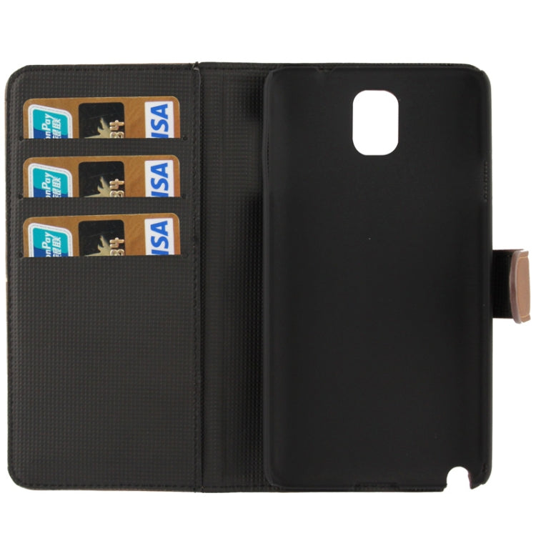 Attractive Scrub Surface Leather Case with Credit Card Slots & Holder for Galaxy Note III  / N9000