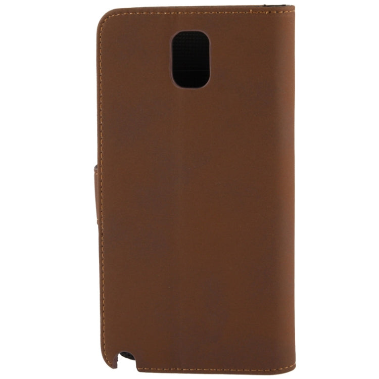 Attractive Scrub Surface Leather Case with Credit Card Slots & Holder for Galaxy Note III  / N9000