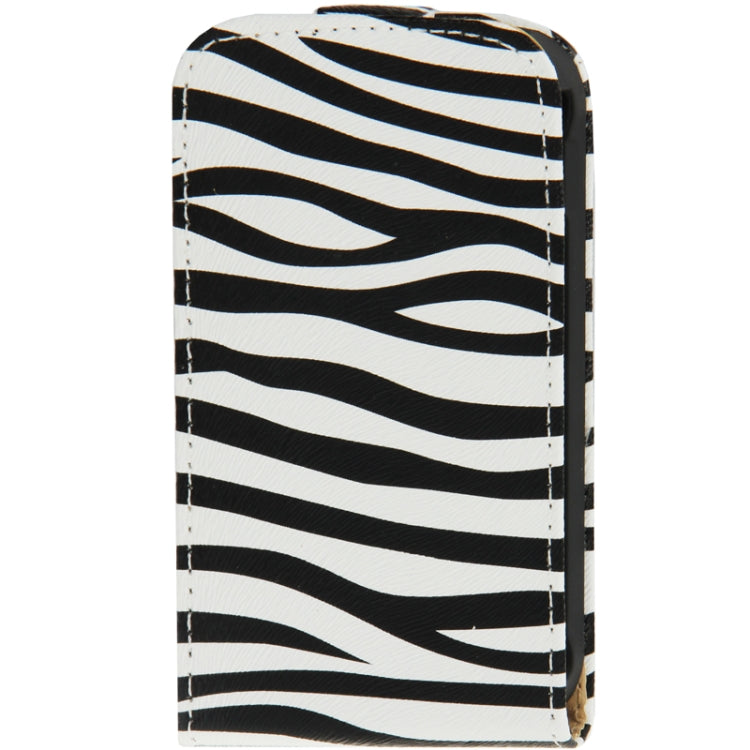 Zebra Pattern Vertical Flip Leather Case for Galaxy Ace Plus / S7500