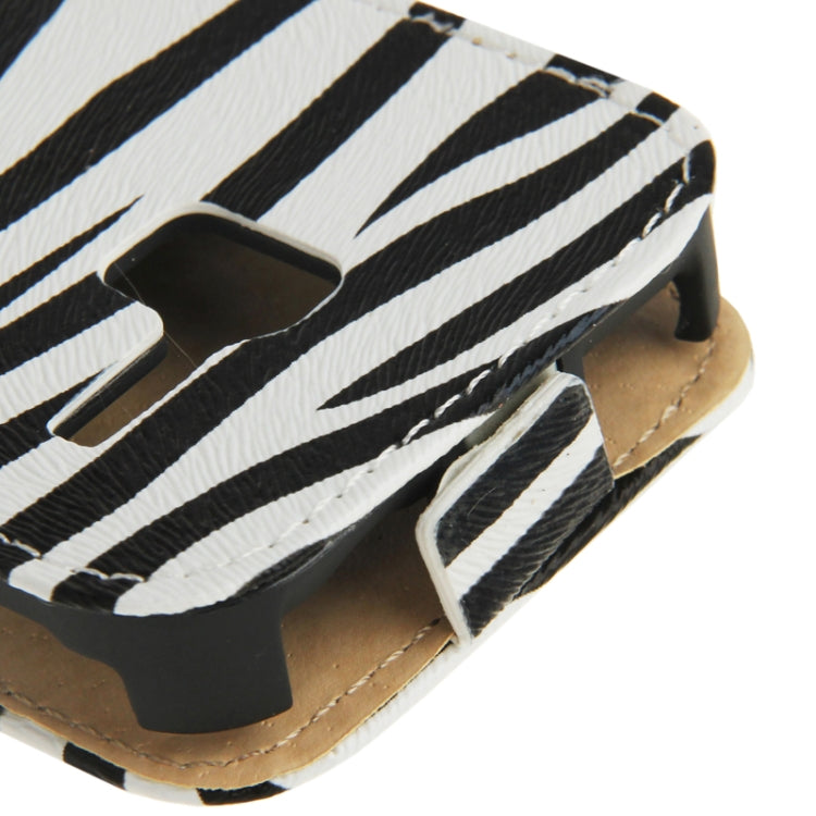 Zebra Pattern Vertical Flip Leather Case for Galaxy Ace Plus / S7500