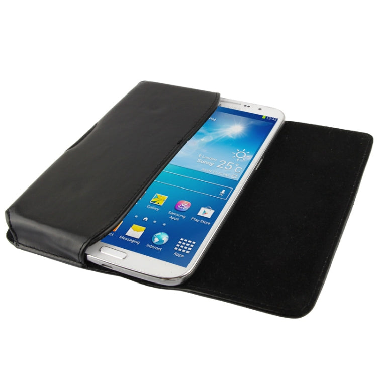 Wallet Style Leather Case with Belt Clip for Galaxy Mega 6.3 / i9200(Black)