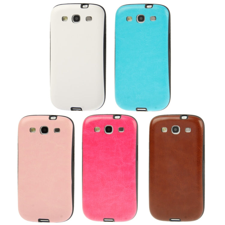 Crazy Horse Texture Paste Skin TPU Protective Case for Galaxy S III / i9300