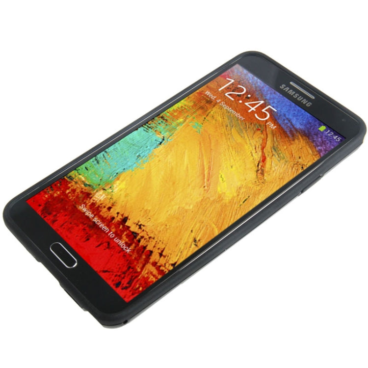 Cube Pattern TPU Protective Case with Plastic Frame for Galaxy Note III / N9000 (Black)