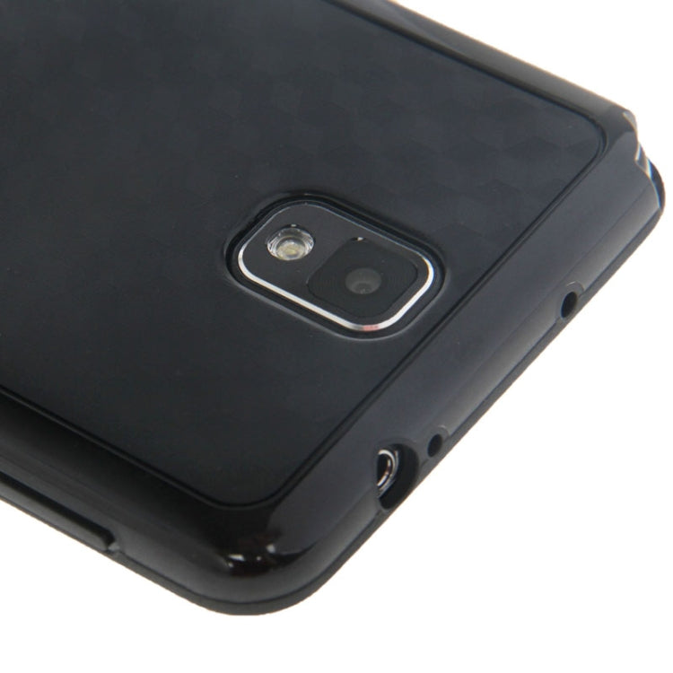 Cube Pattern TPU Protective Case with Plastic Frame for Galaxy Note III / N9000 (Black)