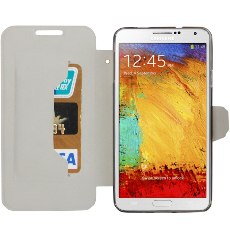 Crazy Horse Texture Hard Leather Case with Credit Card Slot & Holder for Galaxy Note III / N9000