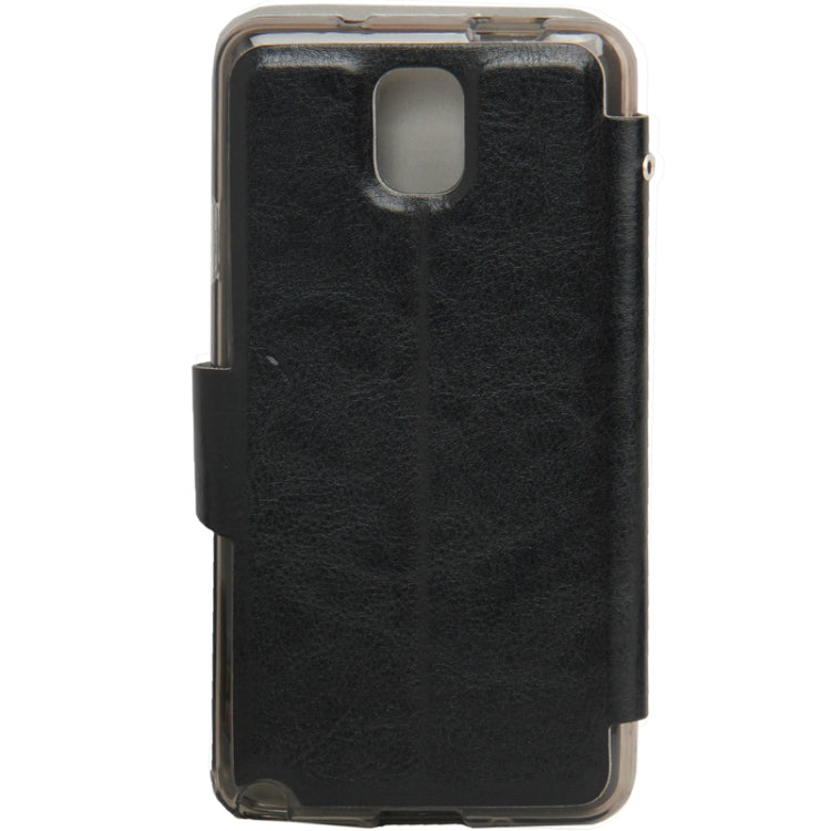 Crazy Horse Texture Hard Leather Case with Credit Card Slot & Holder for Galaxy Note III / N9000