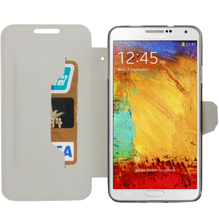 Crazy Horse Texture Hard Leather Case with Credit Card Slot & Holder for Galaxy Note III / N9000