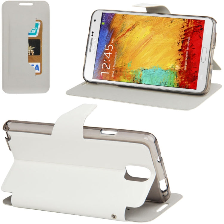 Crazy Horse Texture Hard Leather Case with Credit Card Slot & Holder for Galaxy Note III / N9000