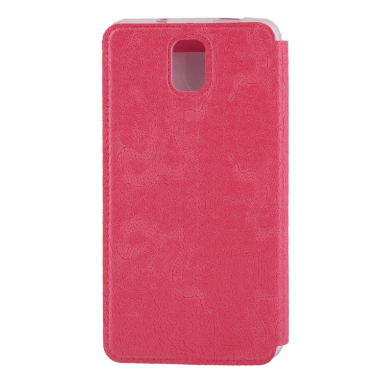 Embossed Dragon Pattern Leather Case with Call Display ID & Holder for Galaxy Note III / N9000