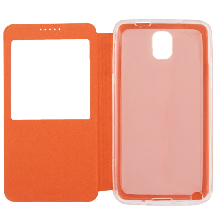 Embossed Dragon Pattern Leather Case with Call Display ID & Holder for Galaxy Note III / N9000