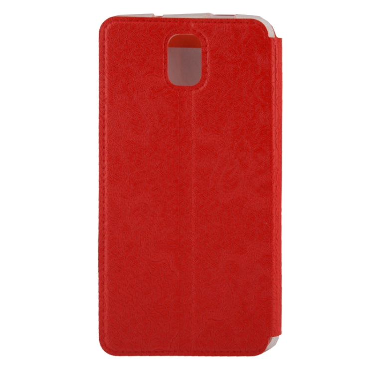 Embossed Dragon Pattern Leather Case with Call Display ID & Holder for Galaxy Note III / N9000