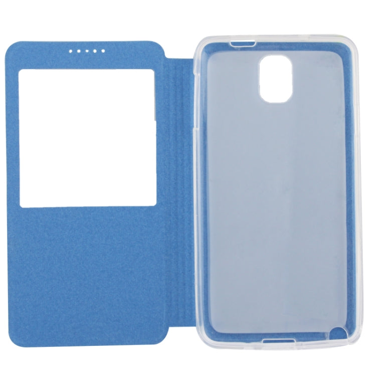 Embossed Dragon Pattern Leather Case with Call Display ID & Holder for Galaxy Note III / N9000