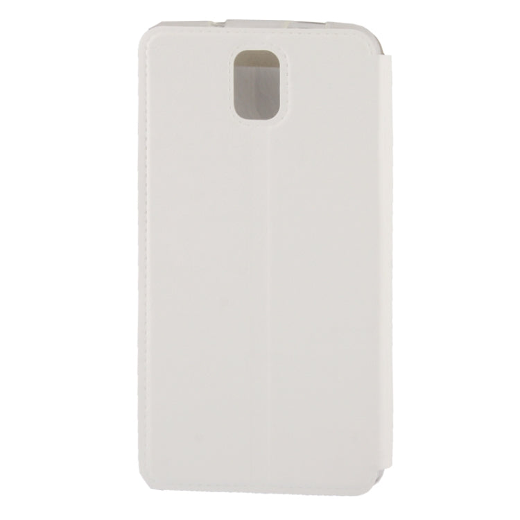Embossed Dragon Pattern Leather Case with Call Display ID & Holder for Galaxy Note III / N9000