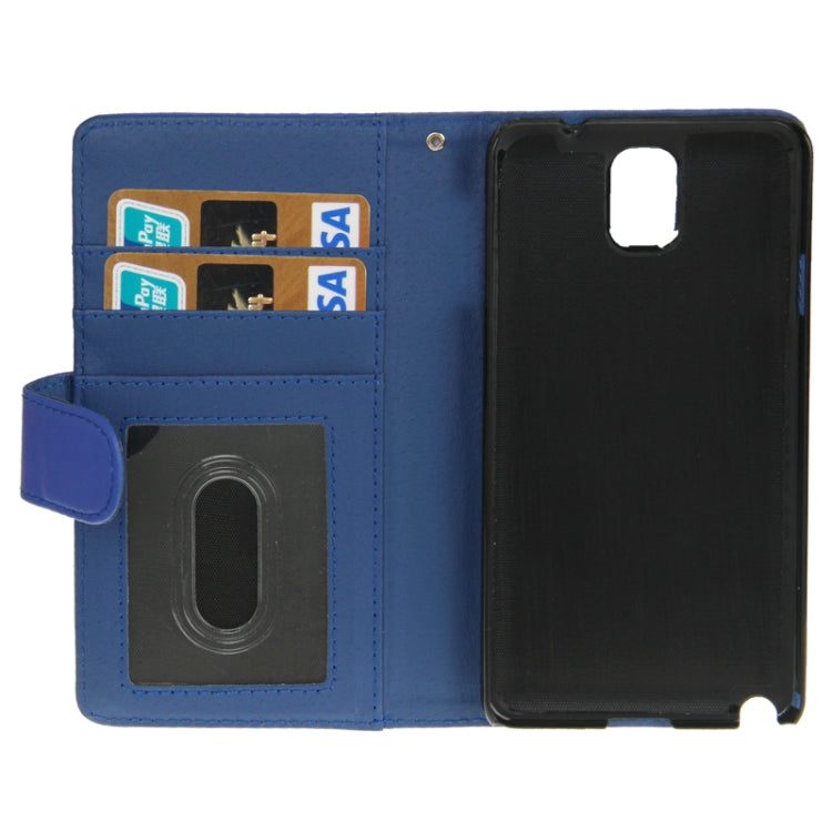 Soft Leather Case with Credit Card Slots & Holder for Galaxy Note III / N9000