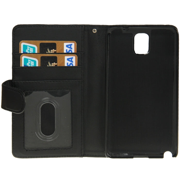 Soft Leather Case with Credit Card Slots & Holder for Galaxy Note III / N9000