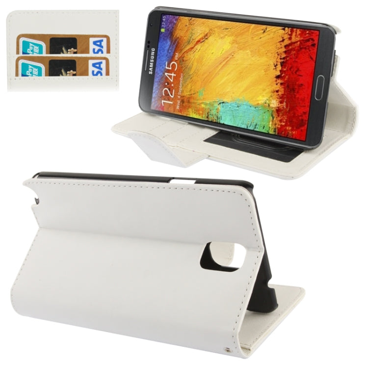 Soft Leather Case with Credit Card Slots & Holder for Galaxy Note III / N9000