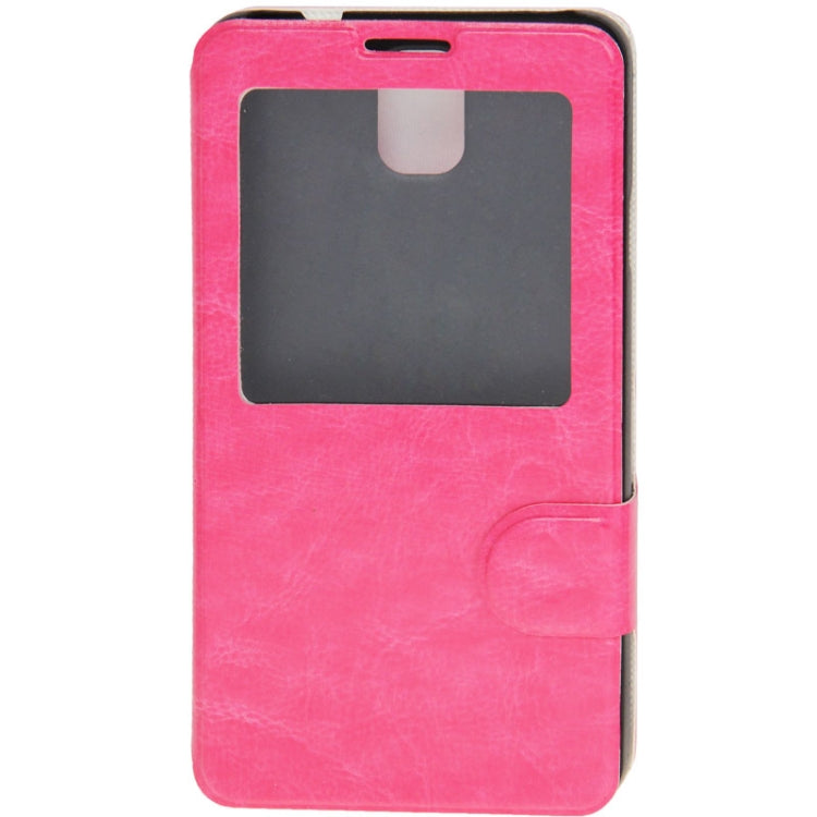 Crazy Horse Texture Leather Case with Call Display ID & Holder for Galaxy Note III / N9000