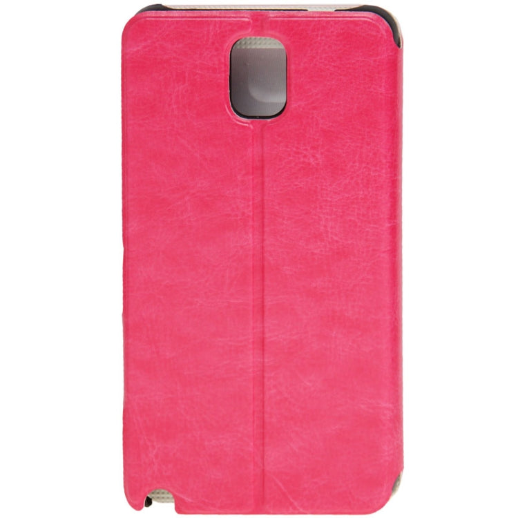 Crazy Horse Texture Leather Case with Call Display ID & Holder for Galaxy Note III / N9000