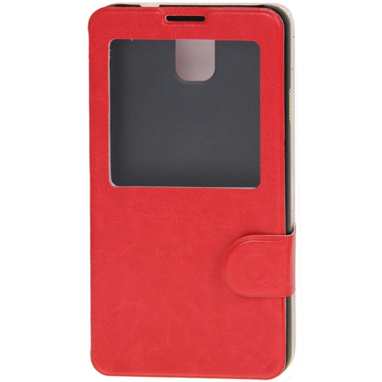 Crazy Horse Texture Leather Case with Call Display ID & Holder for Galaxy Note III / N9000