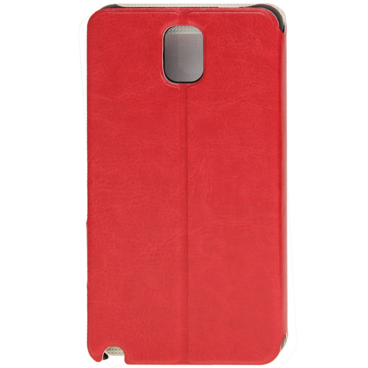 Crazy Horse Texture Leather Case with Call Display ID & Holder for Galaxy Note III / N9000