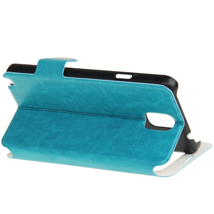 Crazy Horse Texture Leather Case with Call Display ID & Holder for Galaxy Note III / N9000