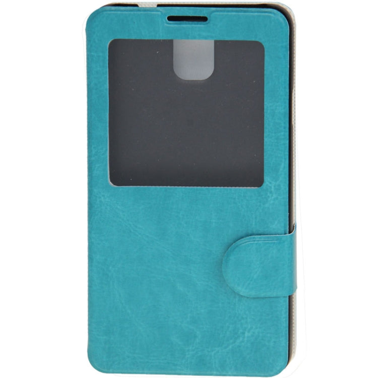 Crazy Horse Texture Leather Case with Call Display ID & Holder for Galaxy Note III / N9000