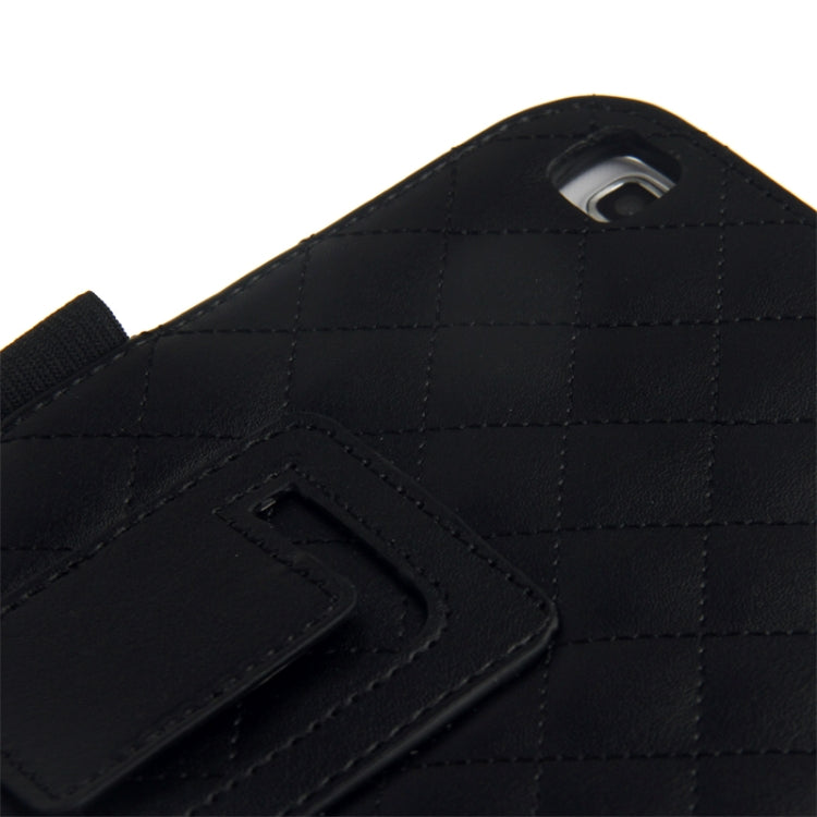Plaid Texture Leather Case with Holder & Elastic Hand Strap for Galaxy Tab 3 (8.0) / T3110 / T3100