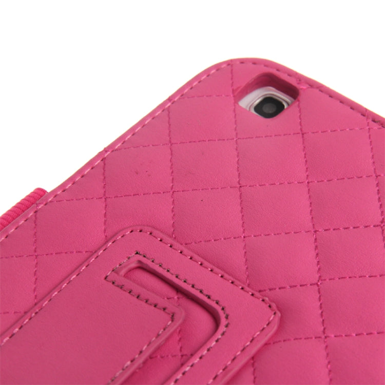 Plaid Texture Leather Case with Holder & Elastic Hand Strap for Galaxy Tab 3 (8.0) / T3110 / T3100